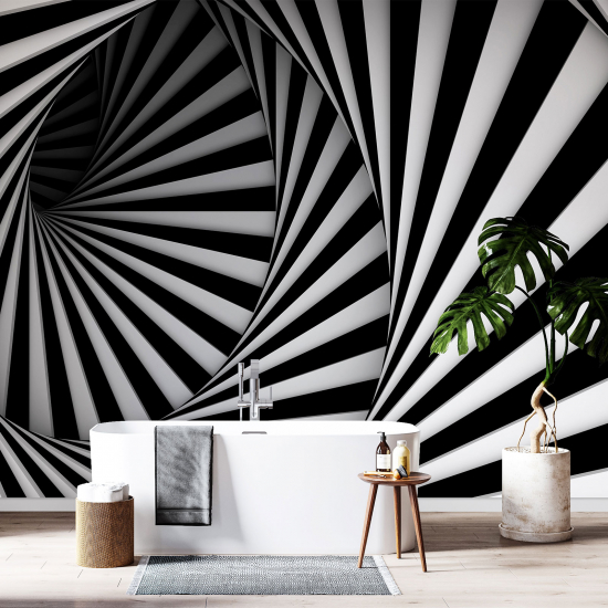 Papel pintado panorámico - Espirales Efecto 3D