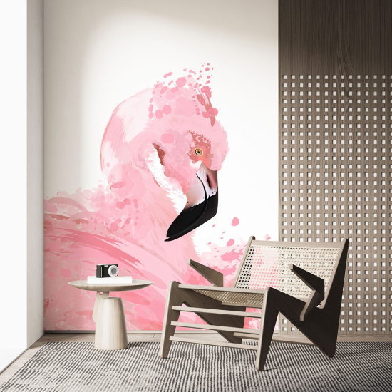 Papel pintado panorámico - Flamenco rosa