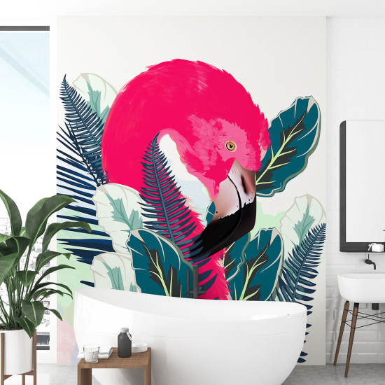 Papel pintado panorámico - Flamenco rosa