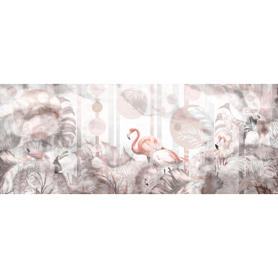 Papel pintado panorámico - Flamenco Rosa