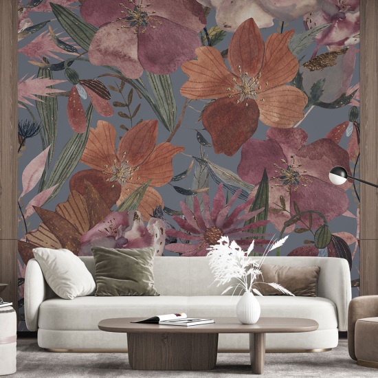 Papel pintado panorámico - Flores