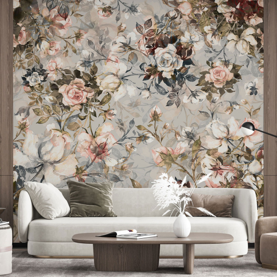 Papel pintado panorámico - Flores