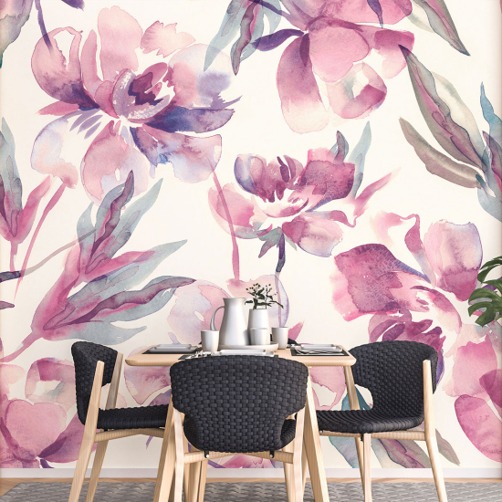 Papel pintado panorámico - Flores