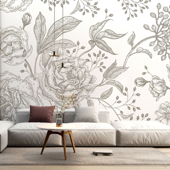Papel pintado panorámico - Flores