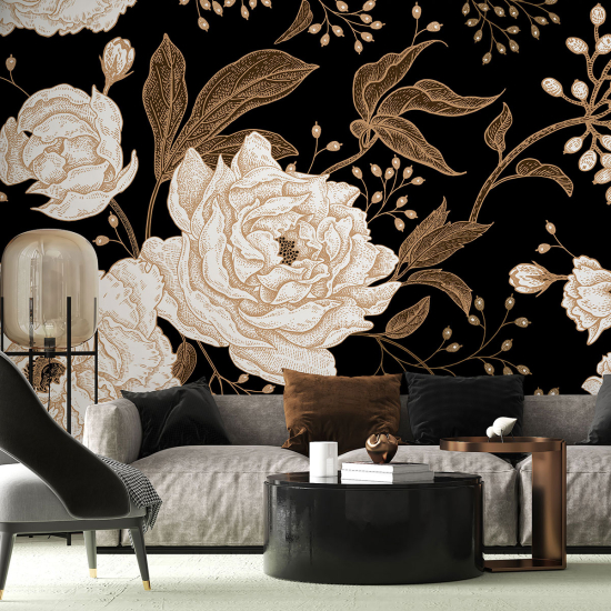 Papel pintado panorámico - Flores