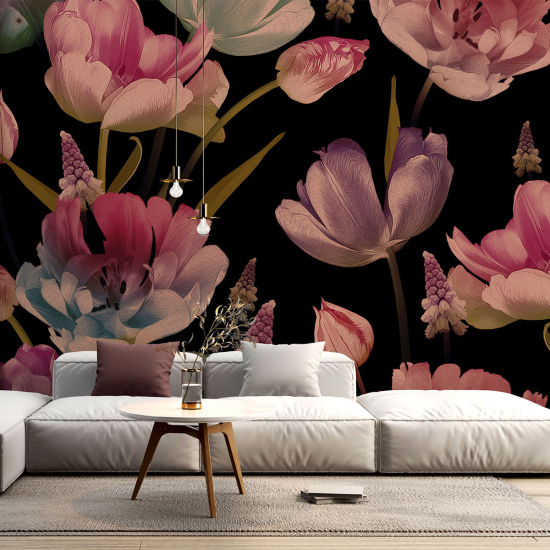 Papel pintado panorámico - Flores