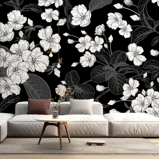 Papel pintado panorámico - Flores