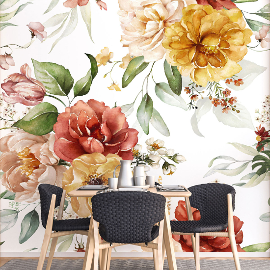 Papel pintado panorámico - Flores