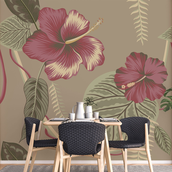 Papel pintado panorámico - Flores