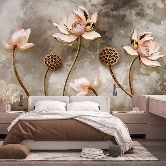 Papel pintado panorámico - Flores