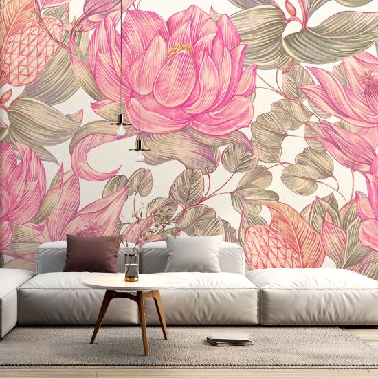 Papel pintado panorámico - Flores