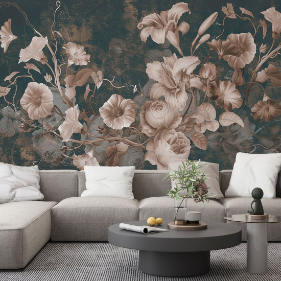 Papel pintado panorámico - Flores