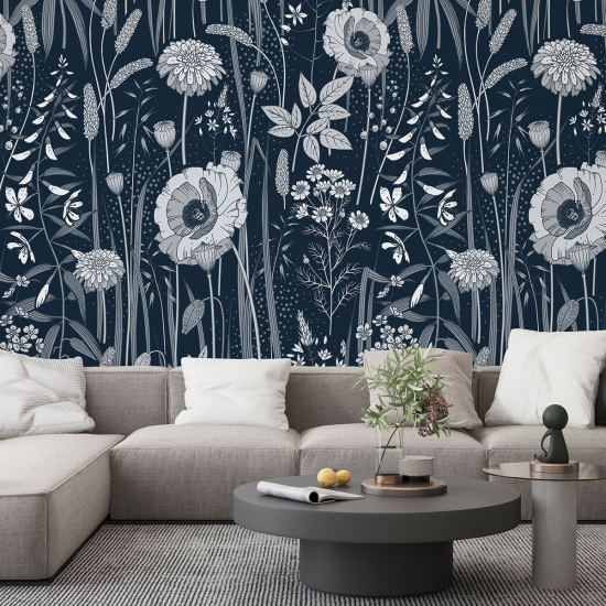 Papel pintado panorámico - Flores