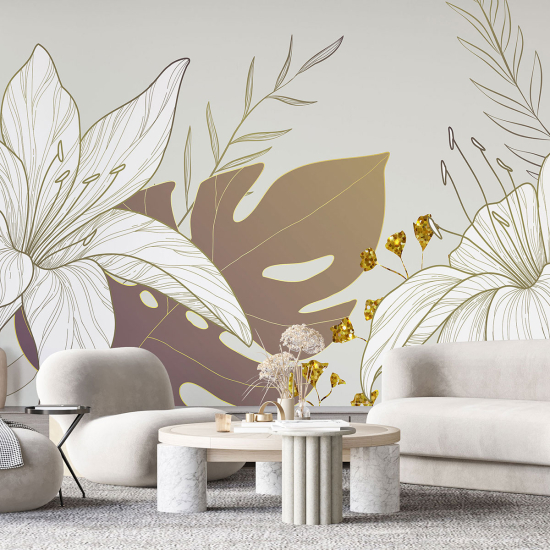 Papel pintado panorámico - Flores
