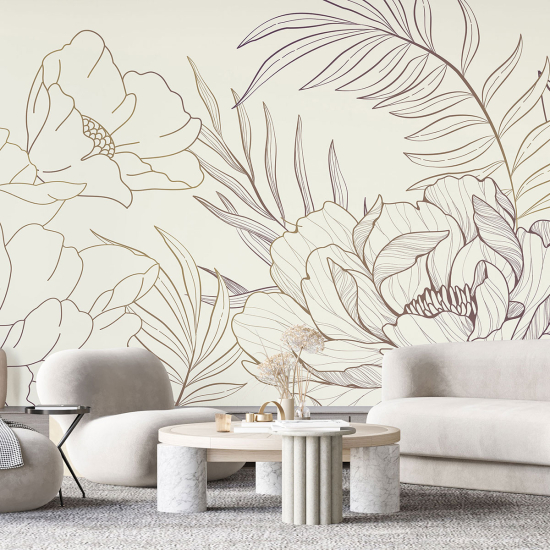 Papel pintado panorámico - Flores