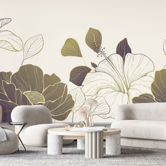 Papel pintado panorámico - Flores