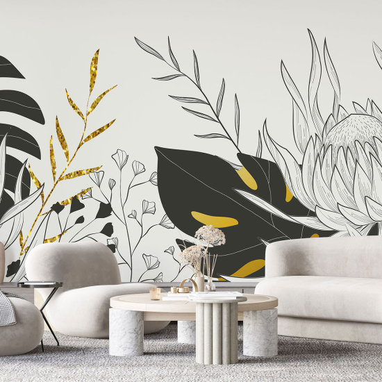 Papel pintado panorámico - Flores