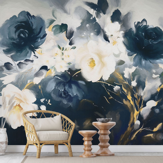 Papel pintado panorámico - Flores