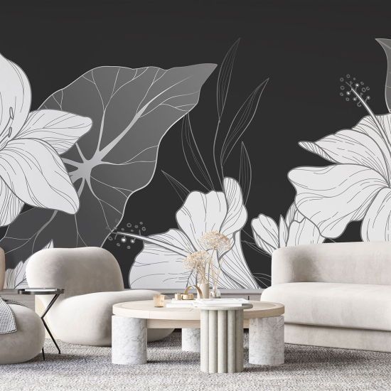 Papel pintado panorámico - Flores