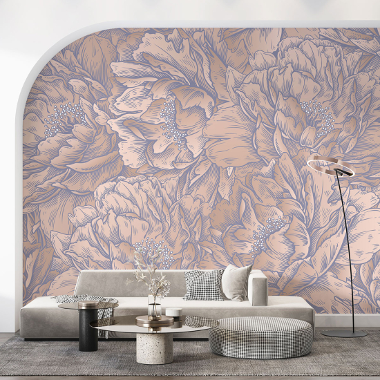 Papel pintado panorámico - Flores