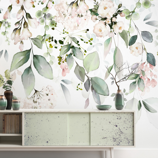 Papel pintado panorámico - Flores