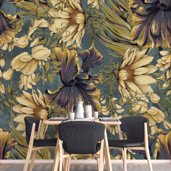 Papel pintado panorámico - Flores