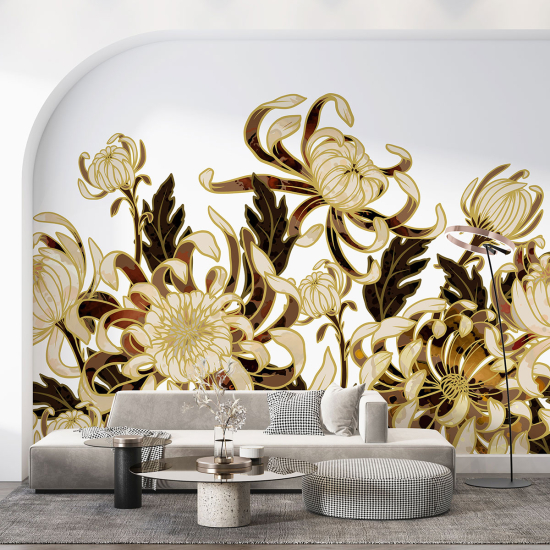 Papel pintado panorámico - Flores