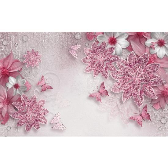 Papel pintado panorámico - Flores