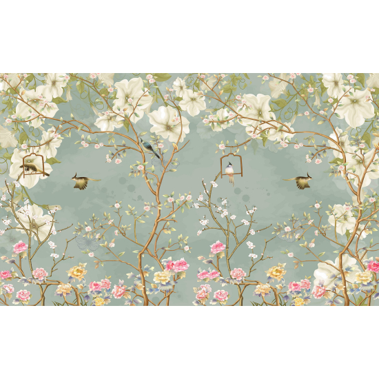 Papel pintado panorámico - Flores