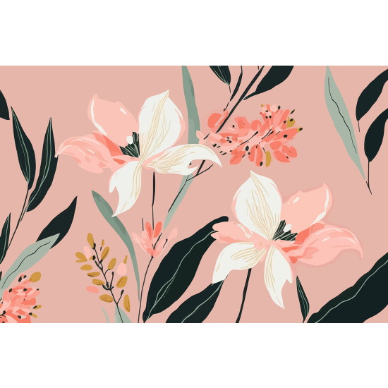 Papel pintado panorámico - Flores