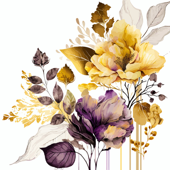 Papel pintado panorámico - Flores