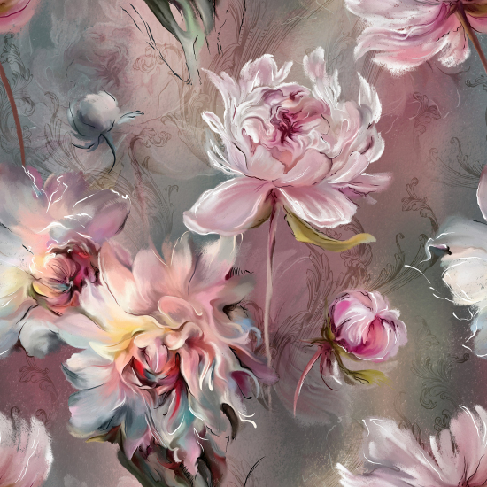 Papel pintado panorámico - Flores