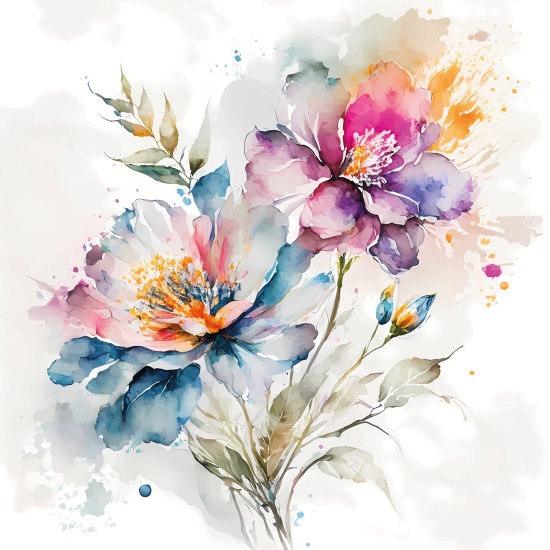 Papel pintado panorámico - Flores