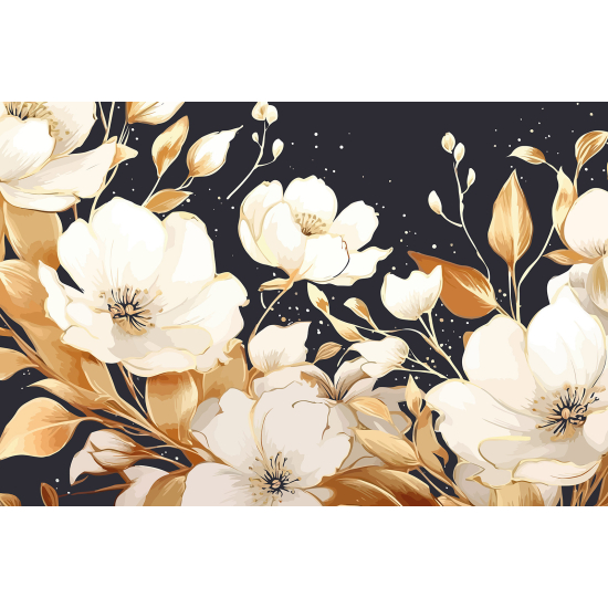 Papel pintado panorámico - Flores