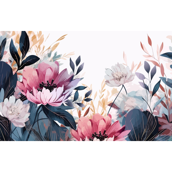 Papel pintado panorámico - Flores