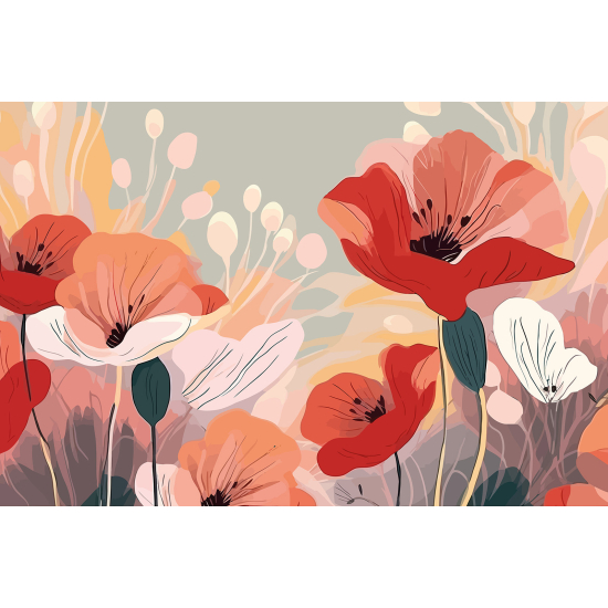 Papel pintado panorámico - Flores