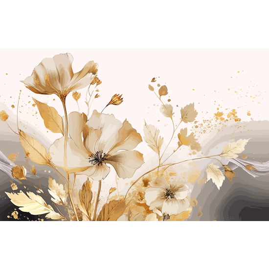 Papel pintado panorámico - Flores