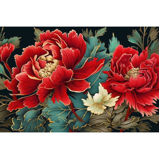 Papel pintado panorámico - Flores