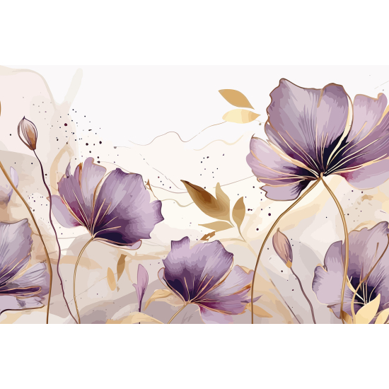 Papel pintado panorámico - Flores
