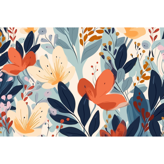 Papel pintado panorámico - Flores