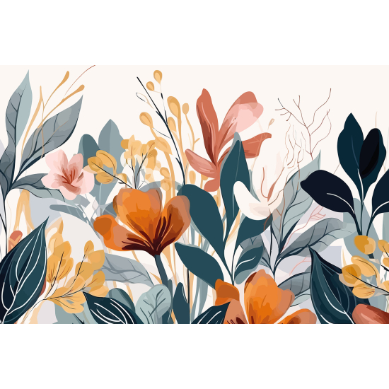 Papel pintado panorámico - Flores
