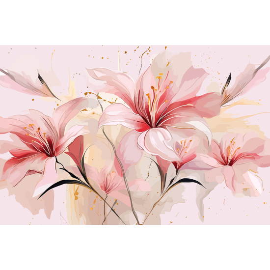 Papel pintado panorámico - Flores