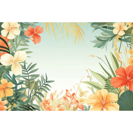 Papel pintado panorámico - Flores