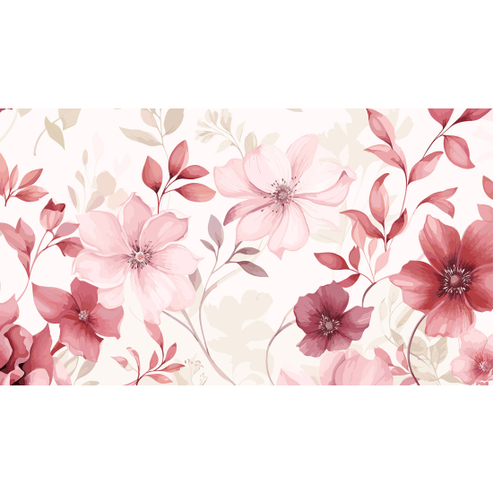 Papel pintado panorámico - Flores