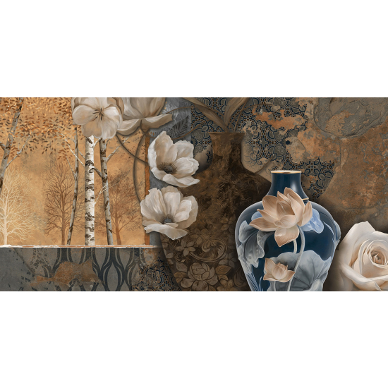 Papel pintado panorámico - Flores