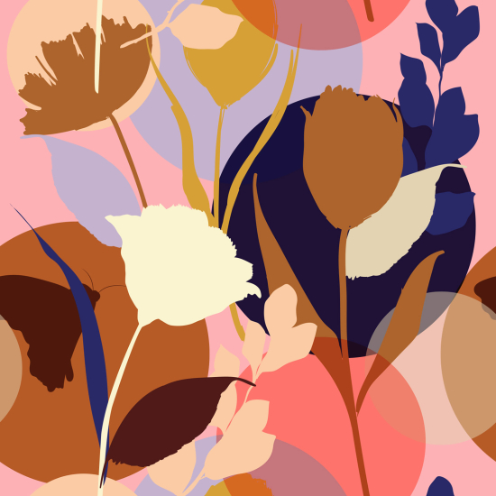 Papel pintado panorámico - Flores