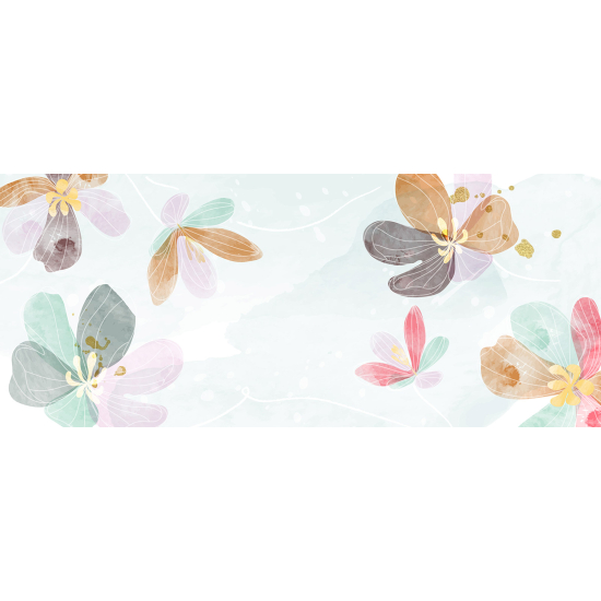 Papel pintado panorámico - Flores
