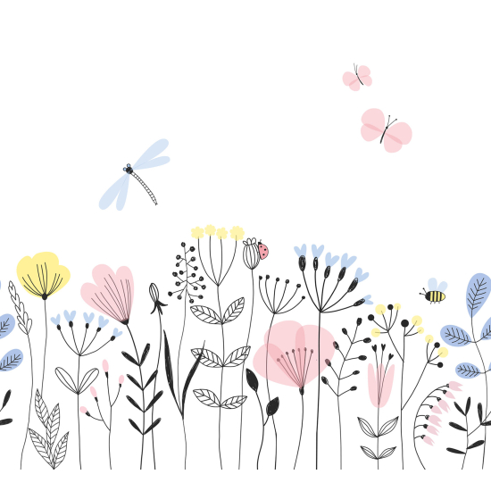 Papel pintado panorámico - Flores