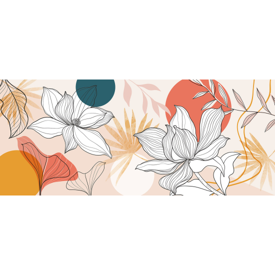 Papel pintado panorámico - Flores