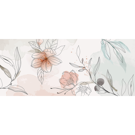 Papel pintado panorámico - Flores